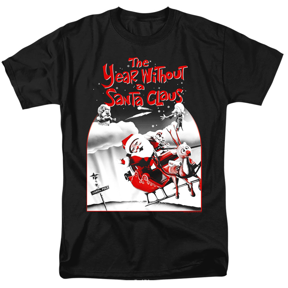 THE YEAR WITHOUT A SANTA CLAUS/SANTA POSTER - S/S ADULT 18/1 - BLACK