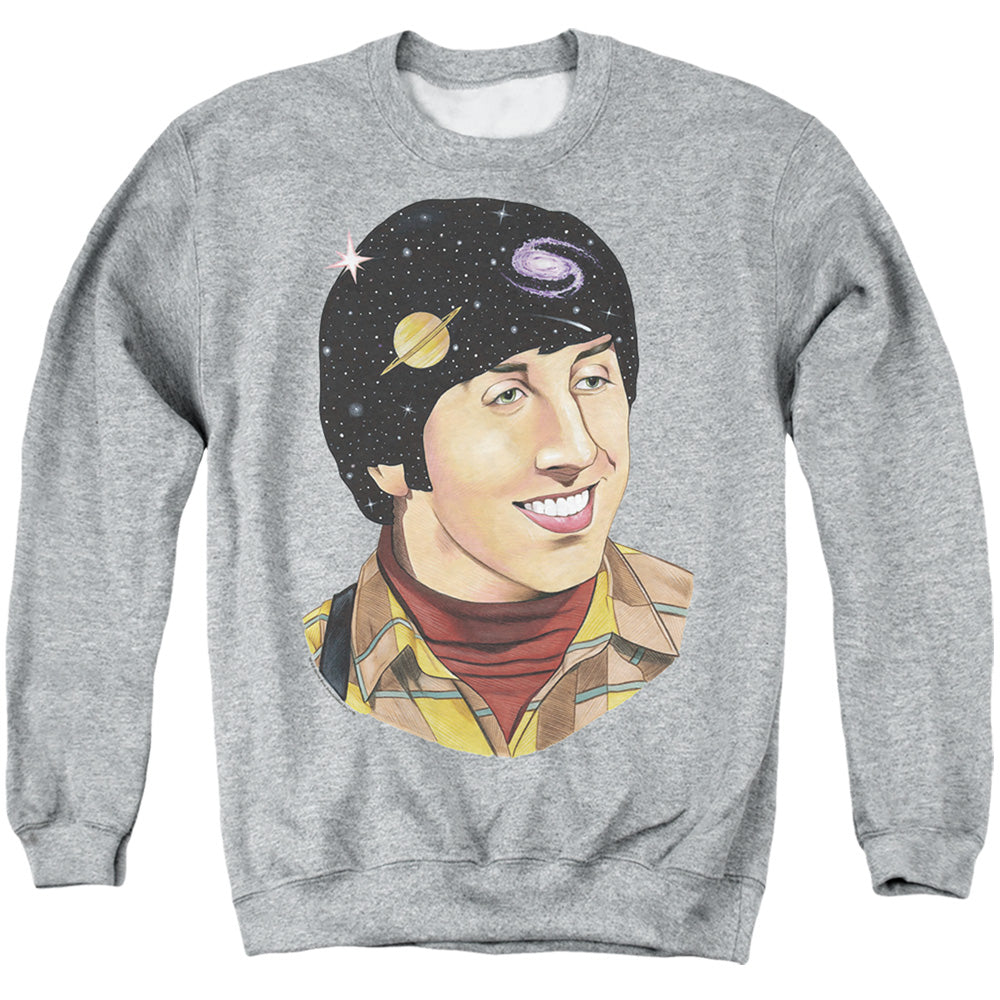 BIG BANG THEORY/HOWARD SPACE - ADULT CREWNECK SWEATSHIRT - ATHLETIC HEATHER