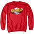 BIG BANG THEORY/BAZINGA - ADULT CREWNECK SWEATSHIRT - RED