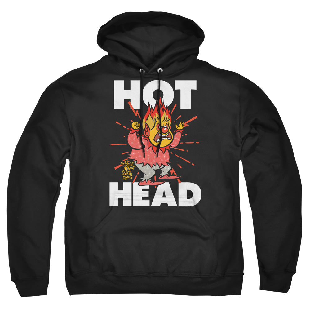 THE YEAR WITHOUT A SANTA CLAUS/HOT HEAD - ADULT PULLOVER HOODIE - BLACK