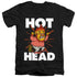 THE YEAR WITHOUT A SANTA CLAUS/HOT HEAD - S/S ADULT V-NECK 30/1 - BLACK