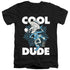 THE YEAR WITHOUT A SANTA CLAUS/COOL DUDE - S/S ADULT V-NECK 30/1 - BLACK