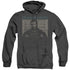 SUPERNATURAL/DEAN MUG SHOT - ADULT HEATHER HOODIE - BLACK