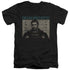 SUPERNATURAL/DEAN MUG SHOT - S/S ADULT V-NECK 30/1 - BLACK