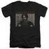 SUPERNATURAL/SAM MUG SHOT - S/S ADULT V-NECK 30/1 - BLACK