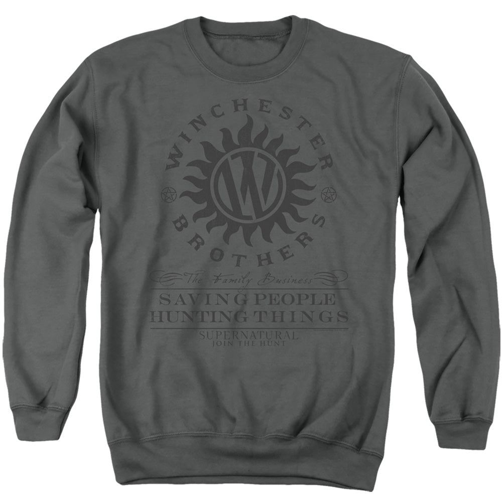 SUPERNATURAL/WINCHESTER ANTI POSSESSION - ADULT CREWNECK SWEATSHIRT - CHARCOAL