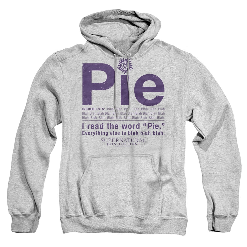 SUPERNATURAL/PIE - ADULT PULLOVER HOODIE - ATHLETIC HEATHER