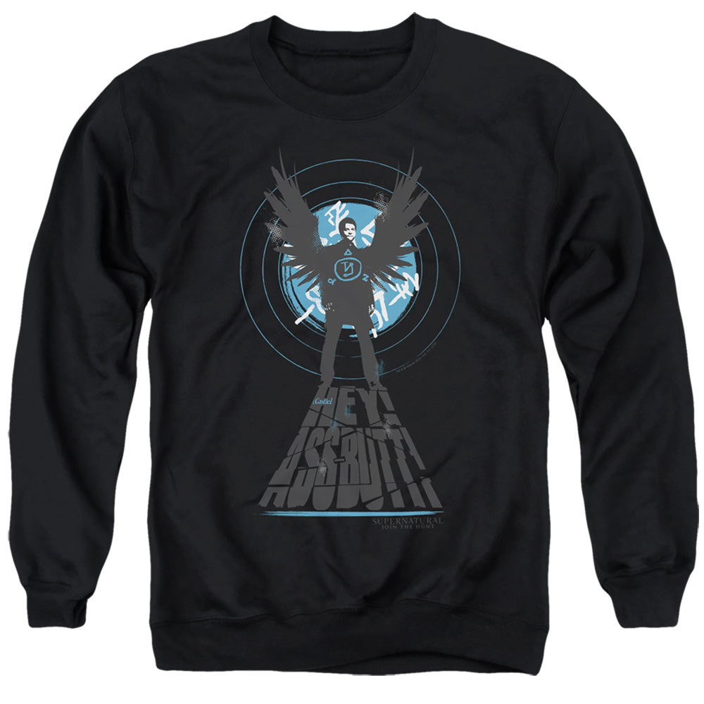 SUPERNATURAL/HEY ASS BUTT - ADULT CREWNECK SWEATSHIRT - BLACK