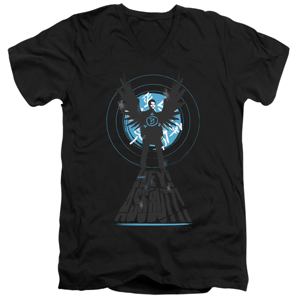 SUPERNATURAL/HEY ASS BUTT - S/S ADULT V-NECK 30/1 - BLACK