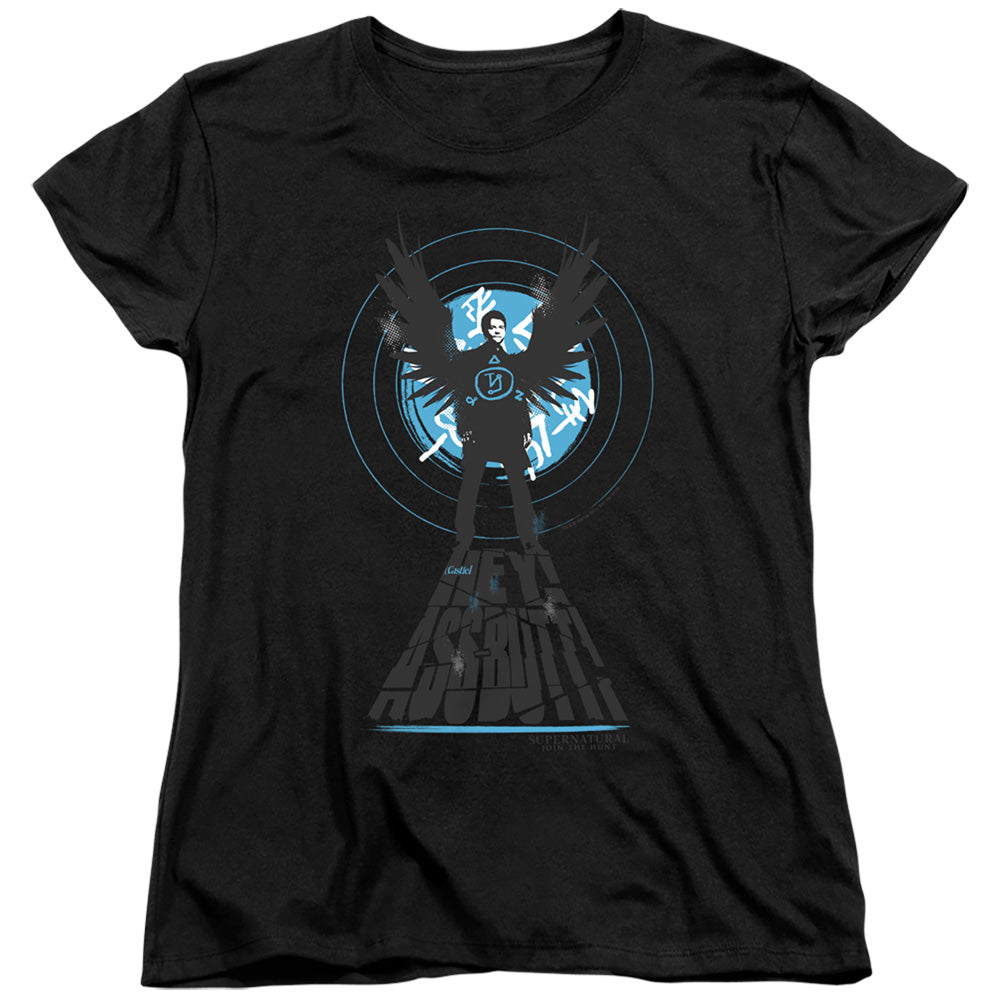 SUPERNATURAL/HEY ASS BUTT - S/S WOMENS TEE - BLACK