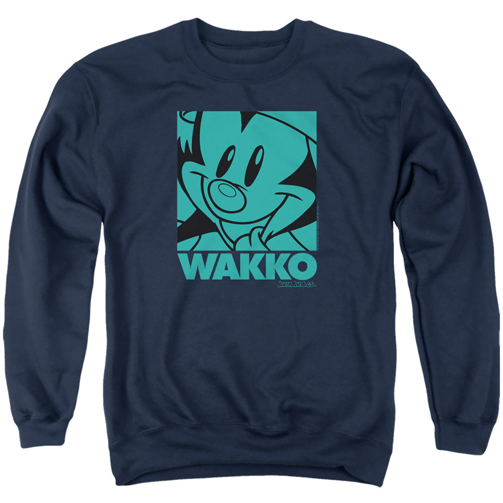 ANIMANIACS/POP WAKKO - ADULT CREWNECK SWEATSHIRT - NAVY