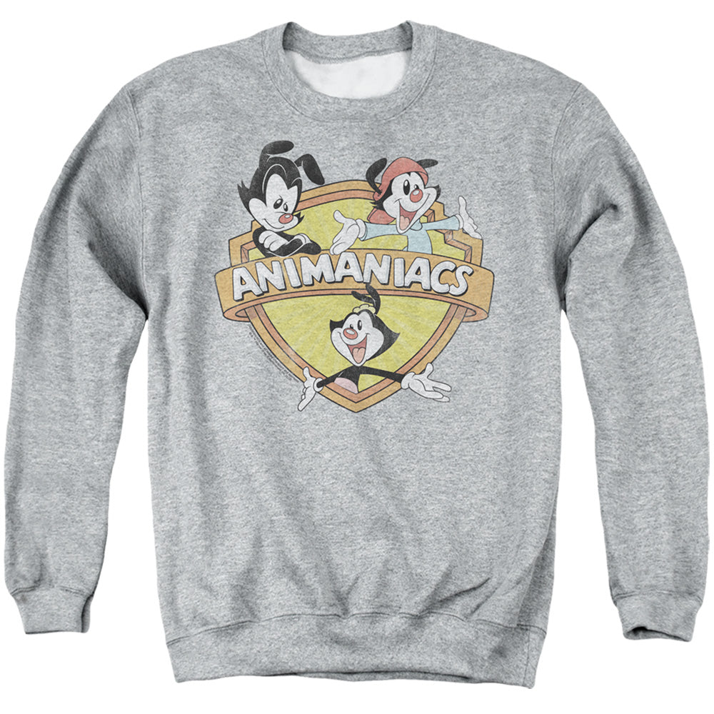 ANIMANIACS/SHIELDED ANIMANIACS - ADULT CREWNECK SWEATSHIRT - ATHLETIC HEATHER