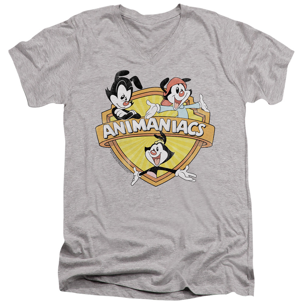 ANIMANIACS/SHIELDED ANIMANIACS - S/S ADULT V-NECK 30/1 - ATHLETIC HEATHER