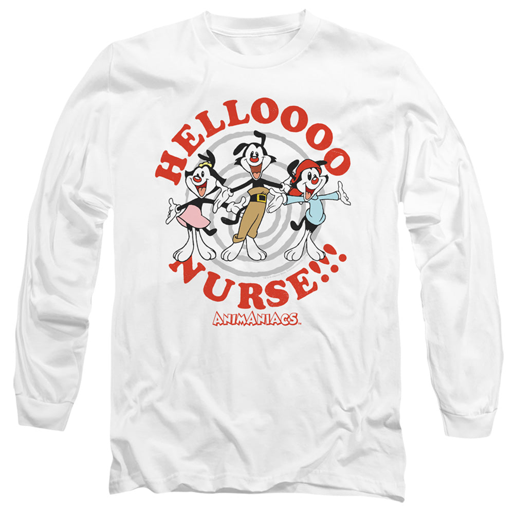 ANIMANIACS/HELLO NURSE - L/S ADULT 18/1 - WHITE