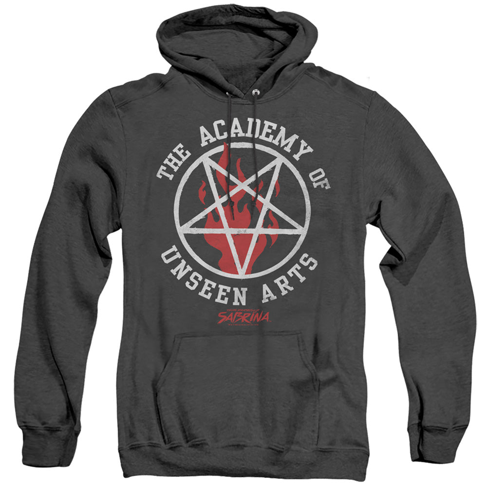 CHILLING ADVENTURES OF SABRINA/ACADEMY OF UNSEEN ARTS - ADULT HEATHER HOODIE - BLACK