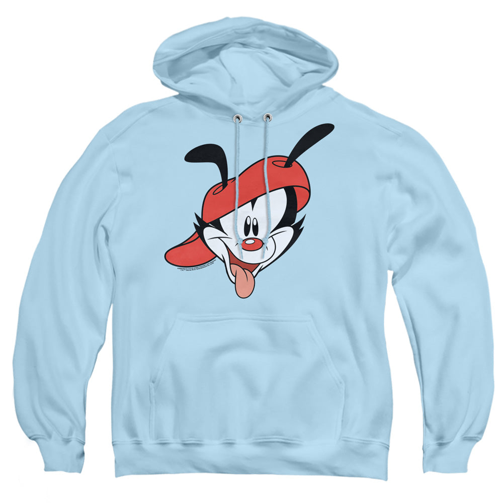 ANIMANIACS/WAKKO HEAD - ADULT PULLOVER HOODIE - LIGHT BLUE