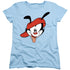 ANIMANIACS/WAKKO HEAD - S/S WOMENS TEE - LIGHT BLUE