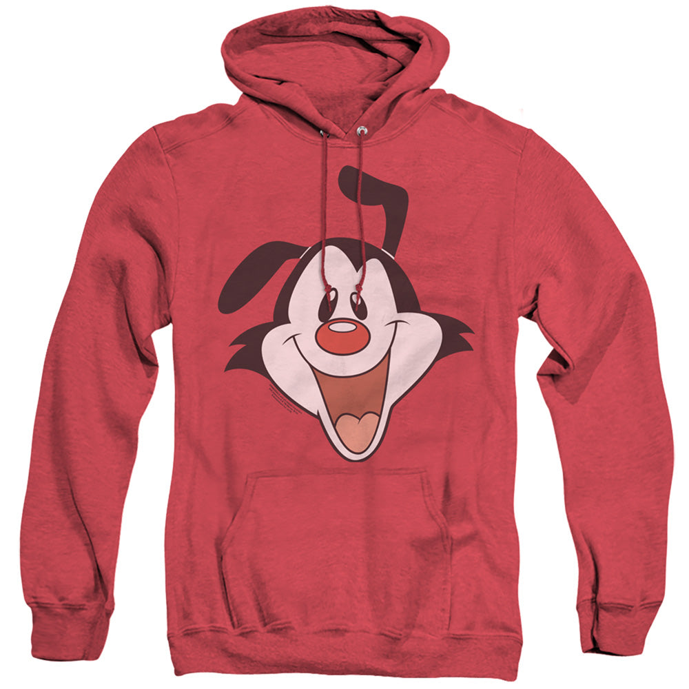 ANIMANIACS/YAKKO HEAD - ADULT HEATHER HOODIE - RED