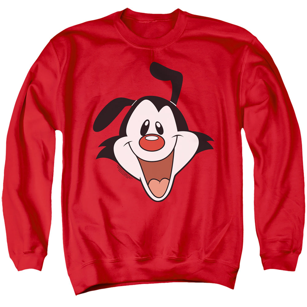 ANIMANIACS/YAKKO HEAD - ADULT CREWNECK SWEATSHIRT - RED
