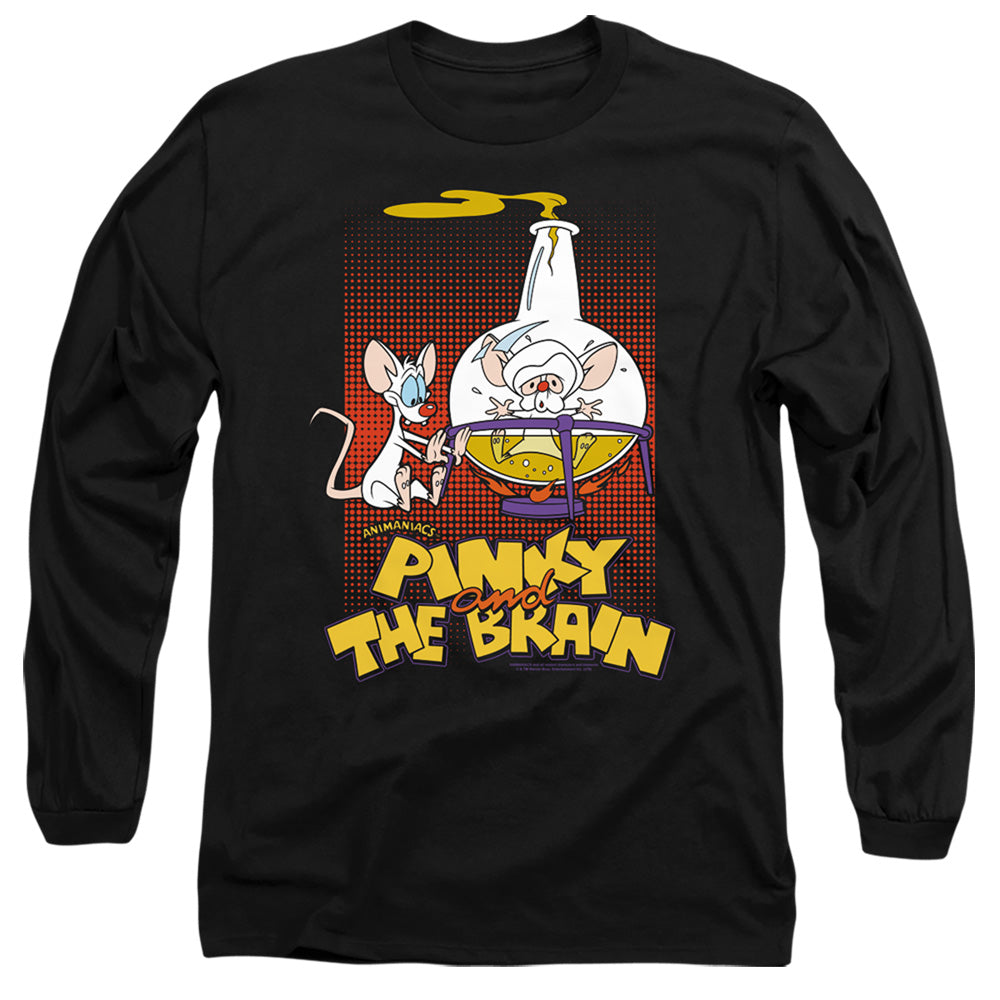 PINKY AND THE BRAIN/LAB FLASK - L/S ADULT 18/1 - BLACK