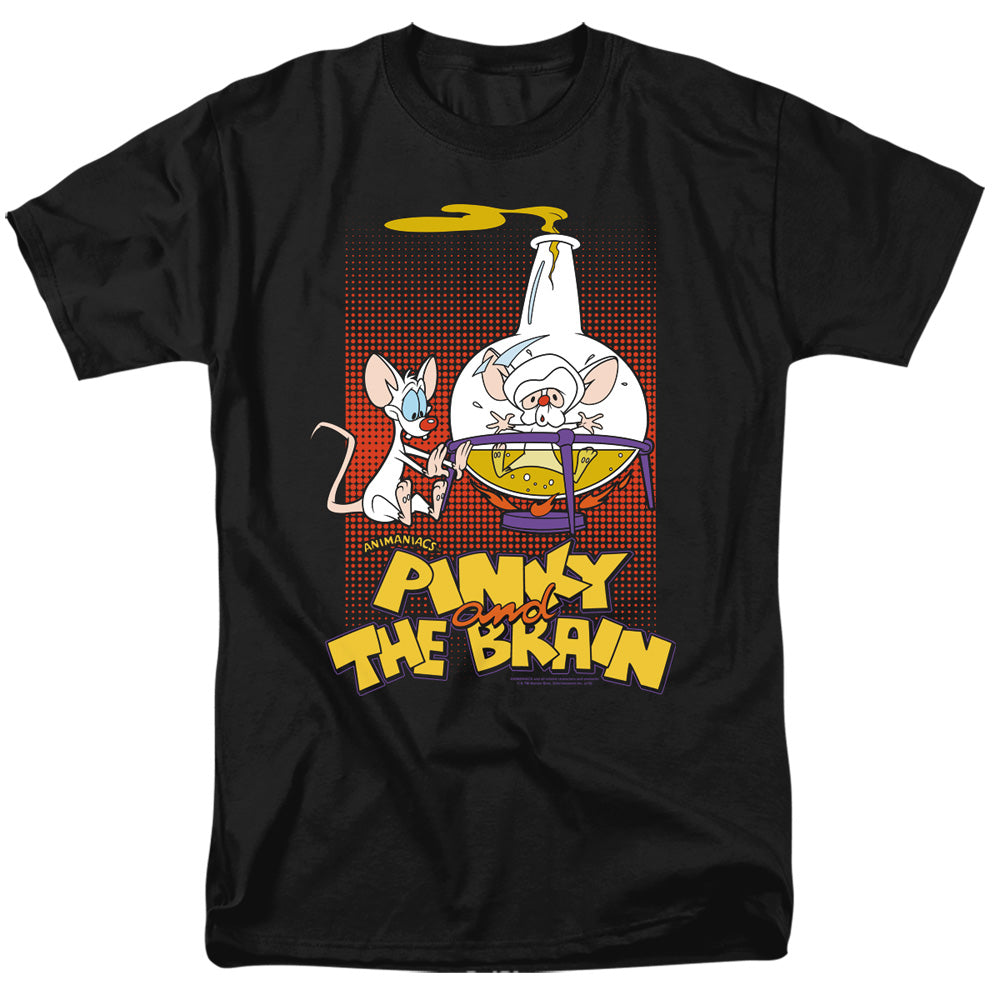PINKY AND THE BRAIN/LAB FLASK - S/S ADULT 18/1 - BLACK