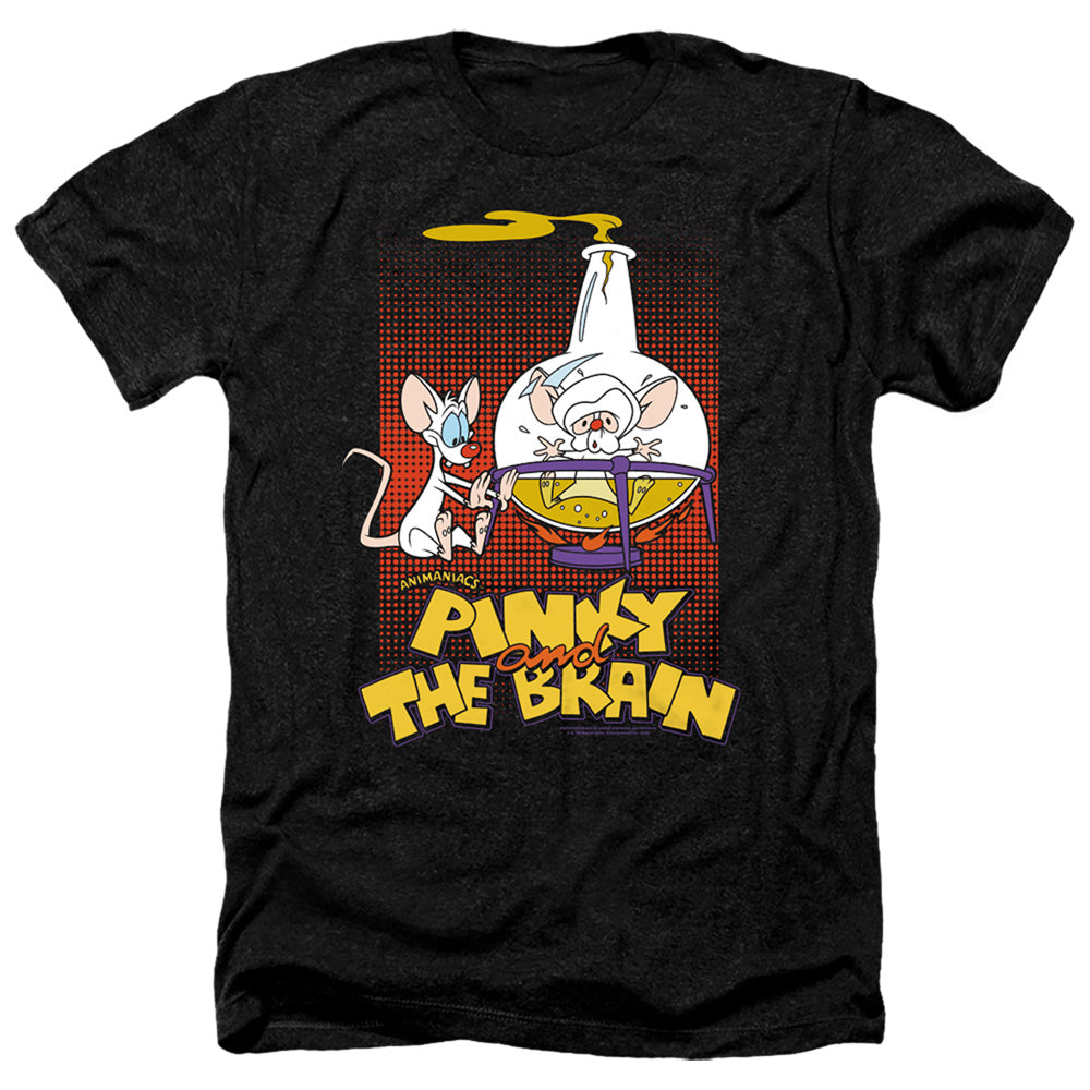 PINKY AND THE BRAIN/LAB FLASK - ADULT HEATHER - BLACK