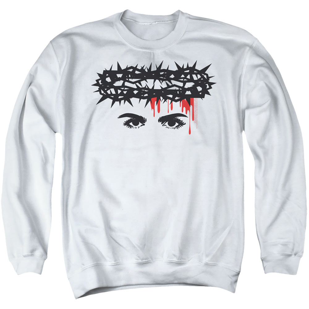 CHILLING ADVENTURES OF SABRINA/CROWN OF THORNS - ADULT CREWNECK SWEATSHIRT - WHITE