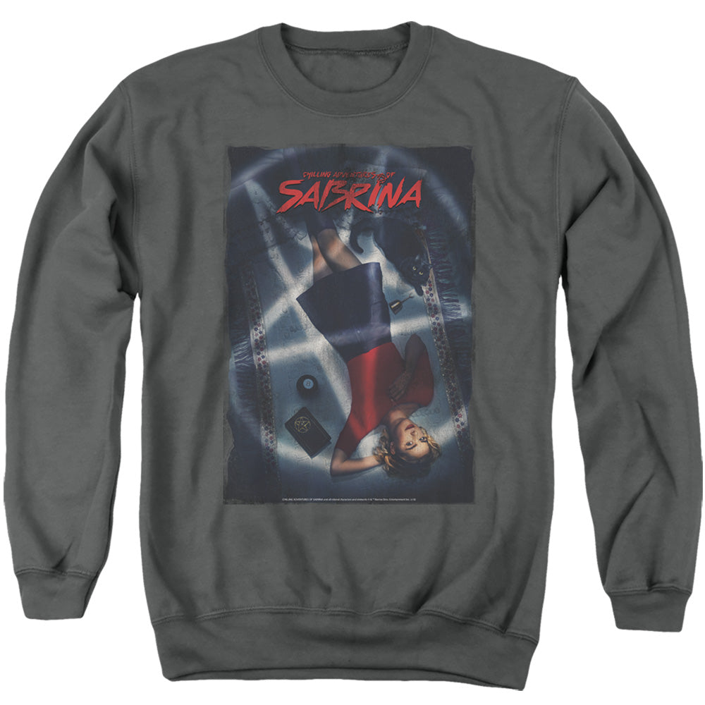 CHILLING ADVENTURES OF SABRINA/SABRINA KEY ART - ADULT CREWNECK SWEATSHIRT - CHARCOAL