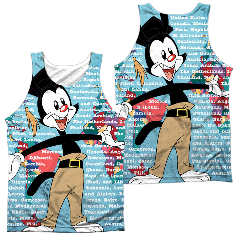 ANIMANIACS/YAKKO WORLD (FRONT/BACK PRINT) - ADULT POLY TANK TOP - MULTI