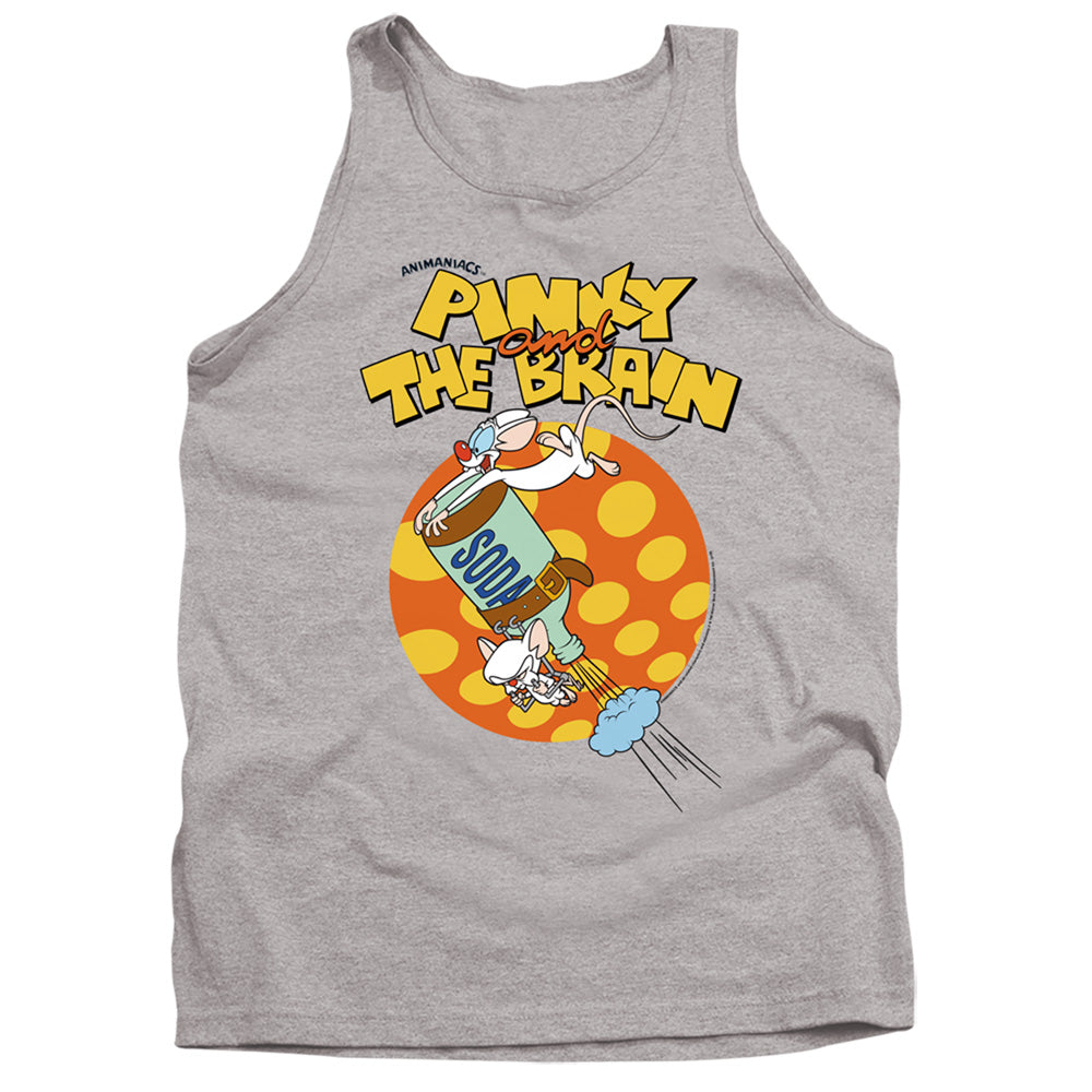 PINKY AND THE BRAIN/SODA - ADULT TANK - ATHLETIC HEATHER