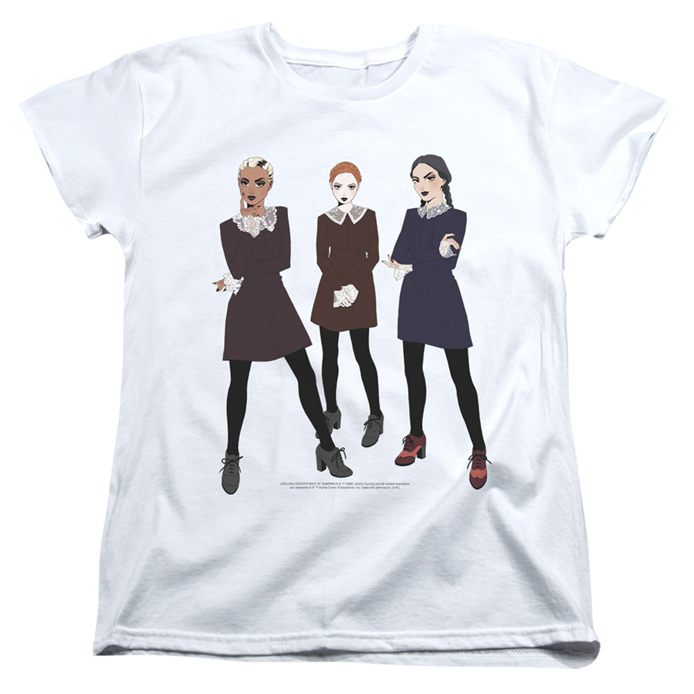 CHILLING ADVENTURES OF SABRINA/WEIRD - S/S WOMENS TEE - WHITE