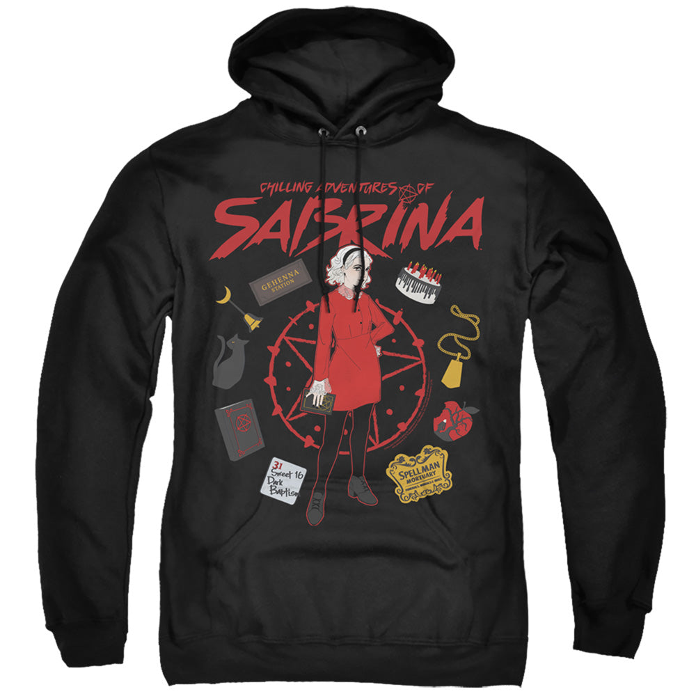 CHILLING ADVENTURES OF SABRINA/CIRCLE - ADULT PULLOVER HOODIE - BLACK