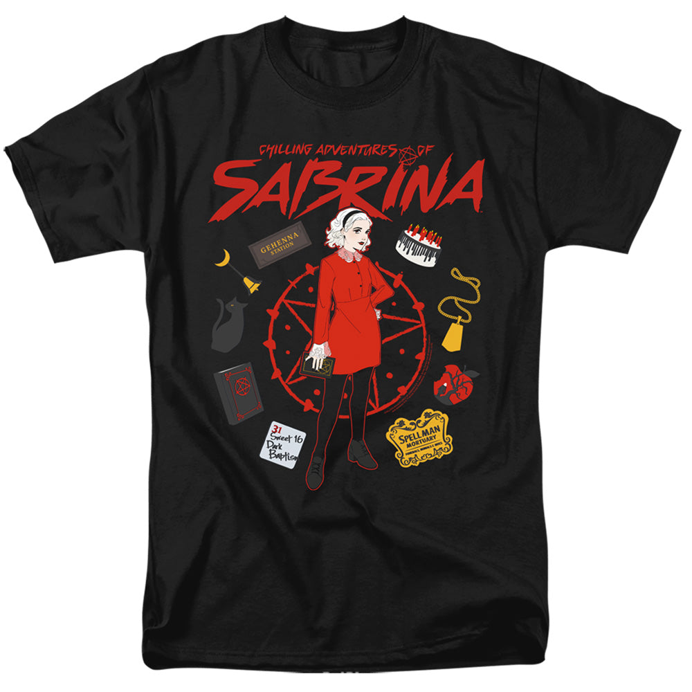 CHILLING ADVENTURES OF SABRINA/CIRCLE - S/S ADULT 18/1 - BLACK