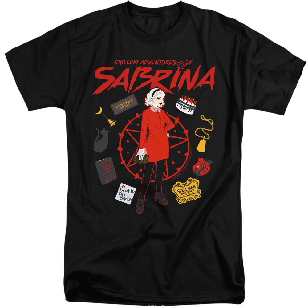 CHILLING ADVENTURES OF SABRINA/CIRCLE - S/S ADULT TALL 18/1 - BLACK