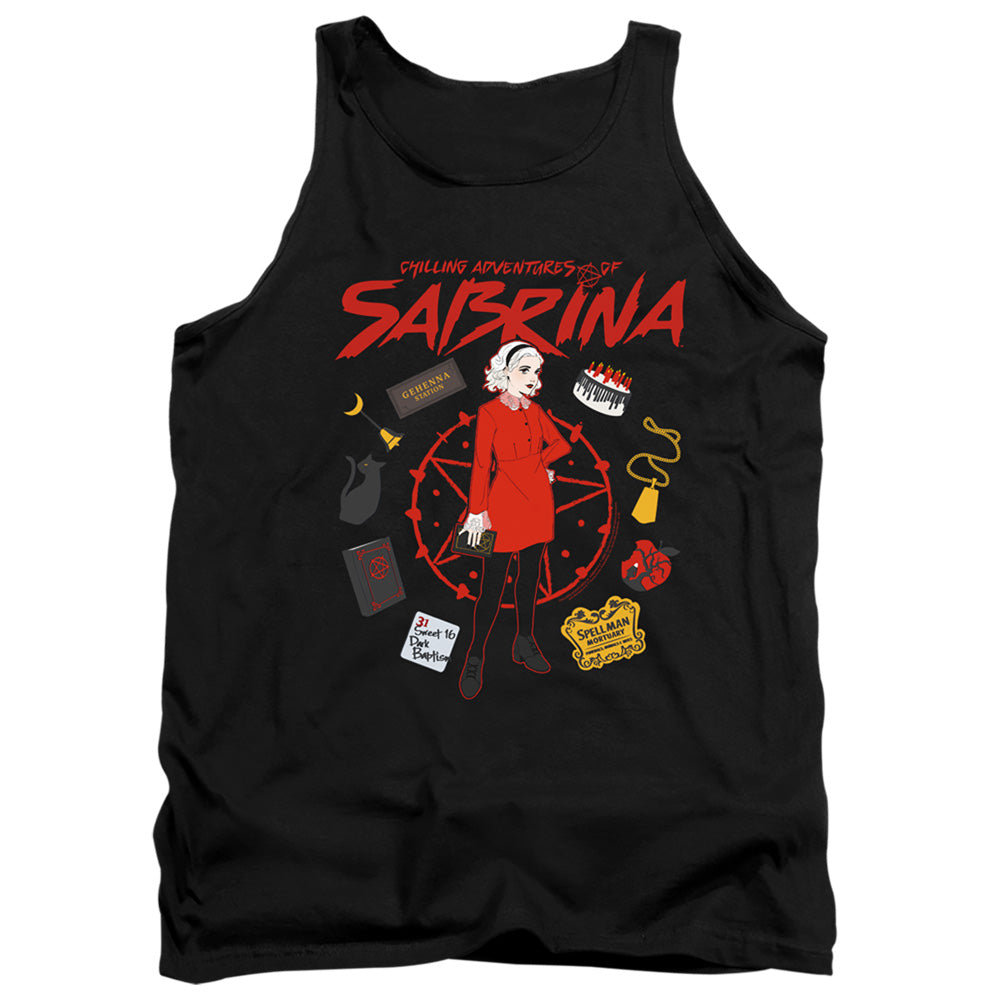 CHILLING ADVENTURES OF SABRINA/CIRCLE - ADULT TANK - BLACK