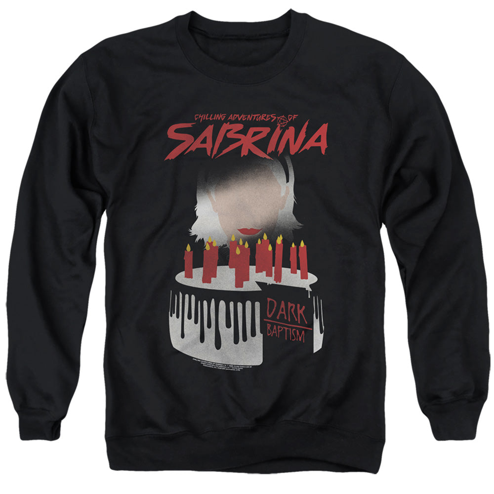 CHILLING ADVENTURES OF SABRINA/DARK BAPTISM - ADULT CREWNECK SWEATSHIRT - BLACK