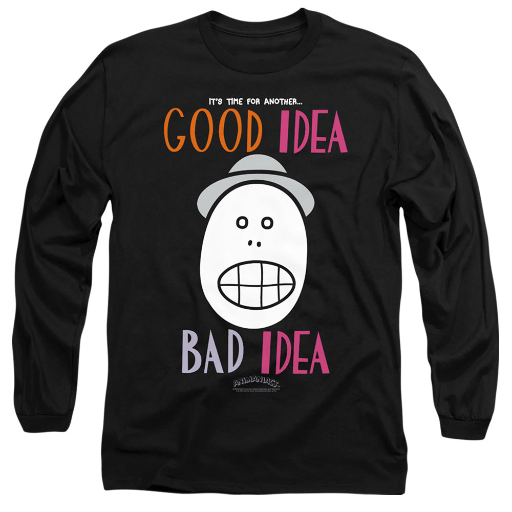 ANIMANIACS/GOOD IDEA BAD IDEA - L/S ADULT 18/1 - BLACK