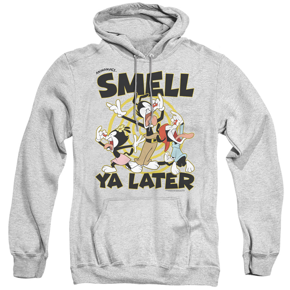 ANIMANIACS/SMELL YA LATER - ADULT PULLOVER HOODIE - ATHLETIC HEATHER