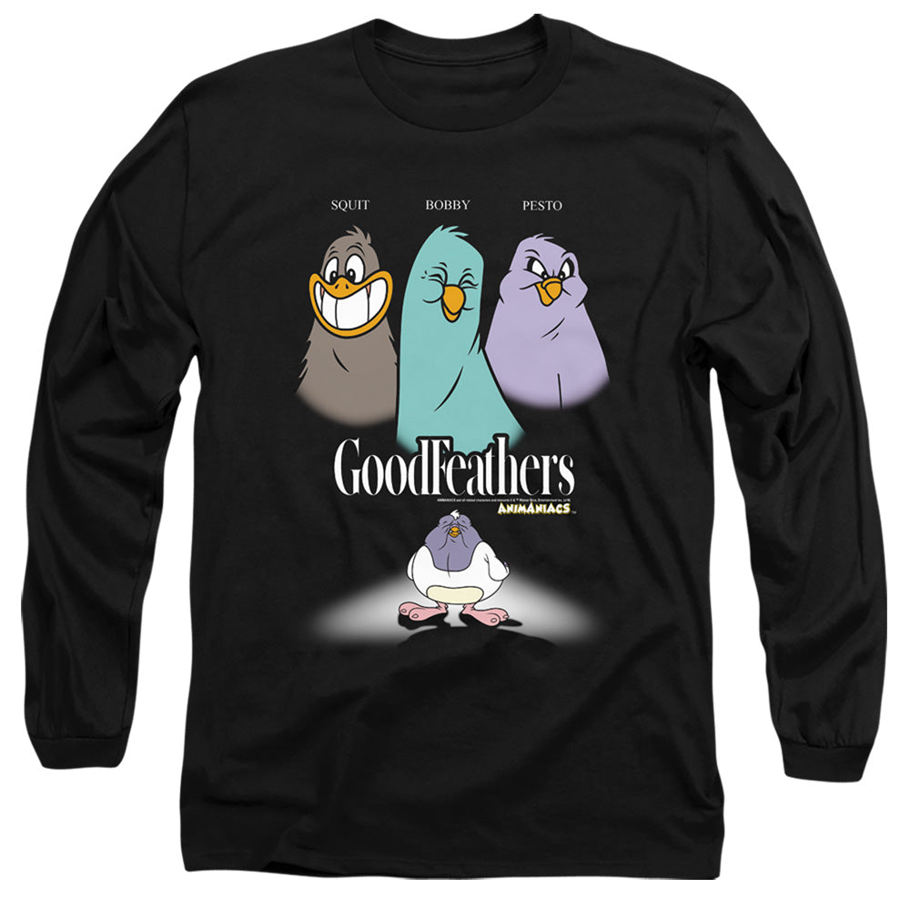 ANIMANIACS/GOODFEATHERS - L/S ADULT 18/1 - BLACK