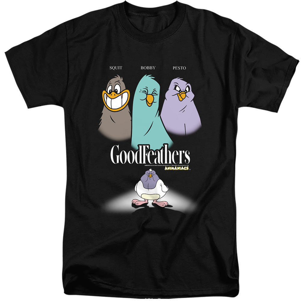 ANIMANIACS/GOODFEATHERS - S/S ADULT TALL 18/1 - BLACK