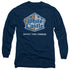 WHITE CASTLE/DISTRESSED LOGO - L/S ADULT 18/1 - NAVY