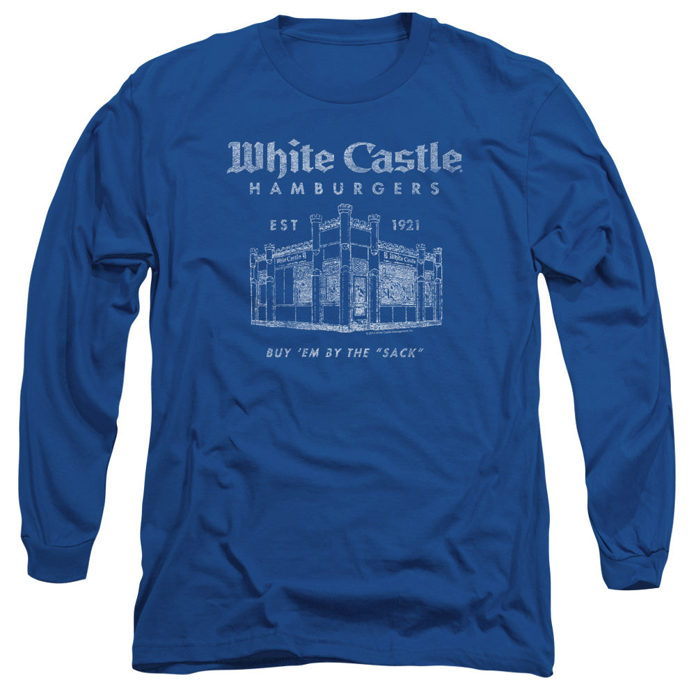 WHITE CASTLE/BY THE SACK -  L/S ADULT 18/1  - ROYAL BLUE