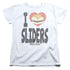 WHITE CASTLE/I HEART SLIDERS - S/S WOMENS TEE - WHITE