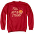 WHITE CASTLE/HOT &AMP; STEAMY - ADULT CREWNECK SWEATSHIRT - RED