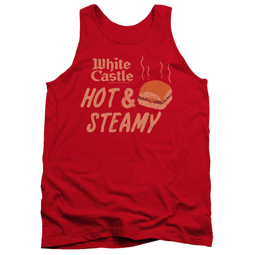 WHITE CASTLE/HOT & STEAMY - ADULT TANK - RED