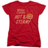 WHITE CASTLE/HOT & STEAMY - S/S WOMENS TEE - RED