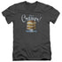 WHITE CASTLE/CRAVER - S/S ADULT V-NECK 30/1 - CHARCOAL