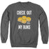 WHITE CASTLE/MY BUNS - ADULT CREWNECK SWEATSHIRT - CHARCOAL