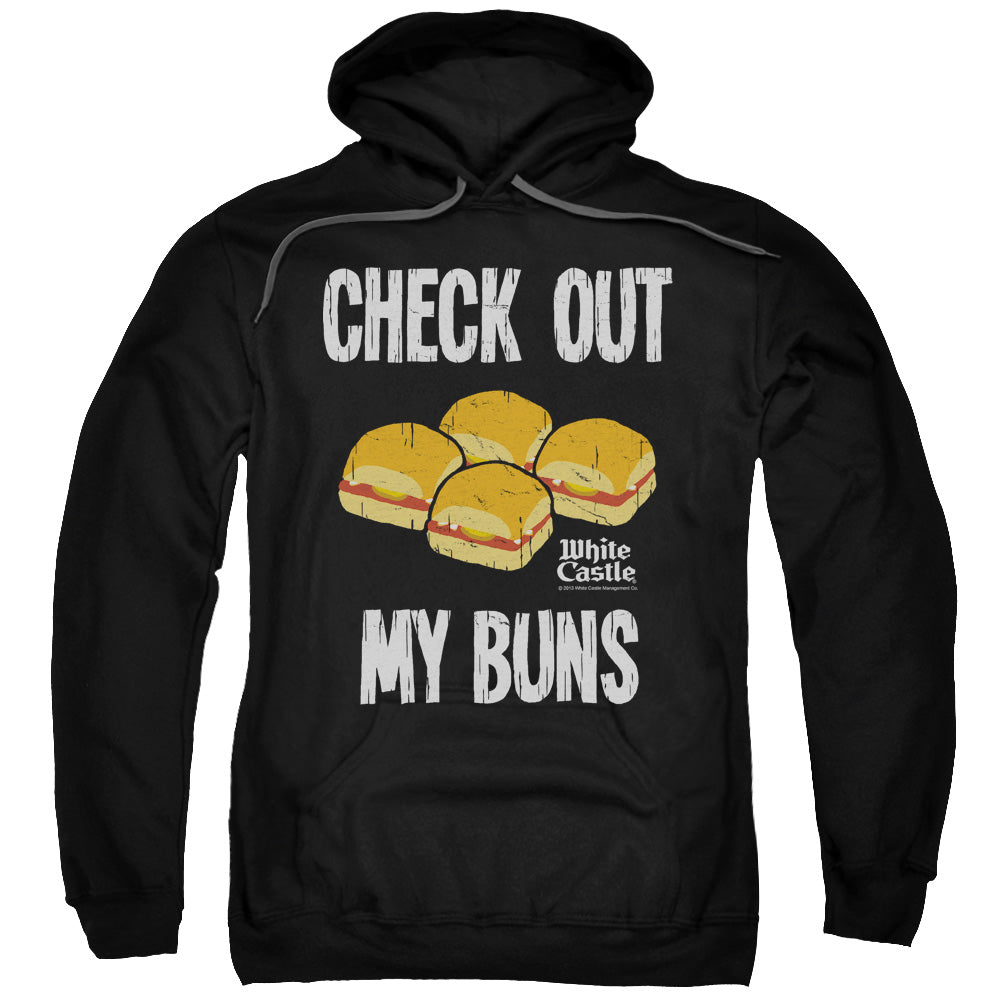 WHITE CASTLE/MY BUNS - ADULT PULLOVER HOODIE - BLACK