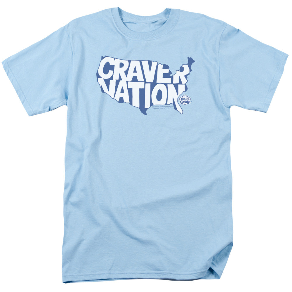 WHITE CASTLE/CRAVER NATION - S/S ADULT 18/1 - LIGHT BLUE